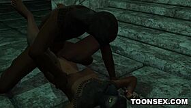 Masked 3D cartoon babe gets slammed in rough steamy sex