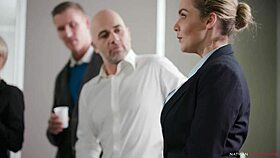 Hey, watch Valentina Ricci's ass get wrecked by Christian Clay in office bathroom