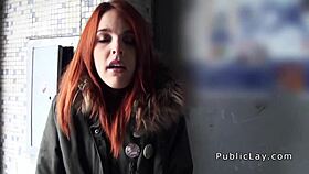 Can this redhead Spanish student handle public banging?