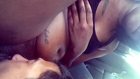 Skarface eats naejae's ass and tits.