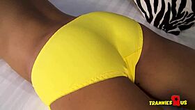 Inked Asian Shemale With Small Tits Plays Solo - What Turns You On?