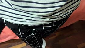 Rubbing Stepsister's Teen Pussy with Horny Cock