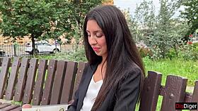 Naive business woman at casting got bent over and fucked for cash