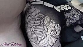 A milf in sexy lingerie gets her huge ass fucked reverse cowgirl?