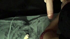 Slutty Roxxana feels intense pleasure sucking dildos during doggystyle fucking