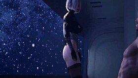 Compilation of Yorha 2B in 3D fantasy scenes