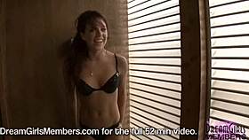 Horny college girl sneaks away to get off at the beach