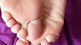 milf wife indulges in feet fetish with fingering in this amateur couple video.