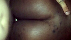 Big ass black chick fucks asian