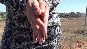 Watch This Sexy Latina Milf Finger Herself Outdoors!