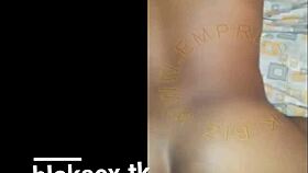 African Ebony Girl Bent Over For Doggy Drilling With Big Cock