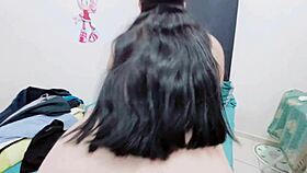 milf in pajamas interacts with neighbor