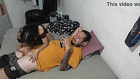 girlfriend's neighbor sucks my big cock