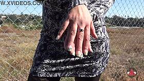 Watch This Sexy Latina Milf Finger Herself Outdoors!