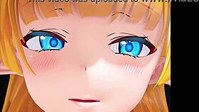 Elf gets her ass filled with cum in hentai animation