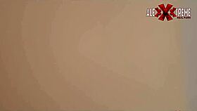 SEXY LATINA SPIES ON FRIEND MASTURBATING MONSTER COCK