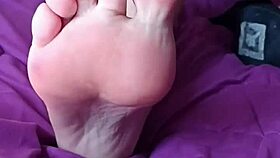 milf wife indulges in feet fetish with fingering in this amateur couple video.