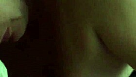 hot blonde plays with my dick