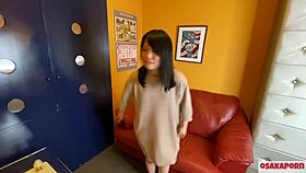 Innocent 18-Year-Old Mao-Chan With Tiny Tits Gets Creampied During Casting Interview! Deepthroat Blowjob And Intense Orgasms In Her Debut!