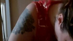 Blowjob queen jamie cummings shoves black dick in her mouth for cum!