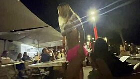 yo, monika fox just walked into a restaurant naked for dinner... then strolled the city at night!