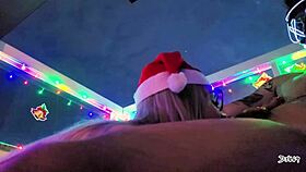 our sexy christmas creampie gift with sloppy deepthroat blowjob