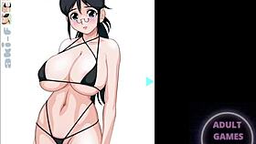 anime girl gets intensely fucked by a dildo