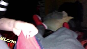 I suck that redhead's cock on New Year's, interracial fun!