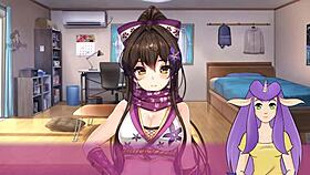 Master commands sexy ninja maid in anime game