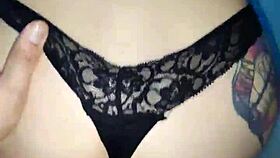 Enjoying blowjob with big tits in bathroom