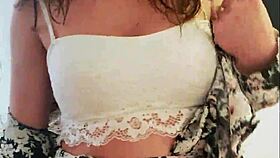 Amateur Woman Orgasms on His Leg with Handjob and Wet Pussy