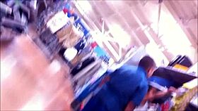 pregnant latina lifts her skirt showing off in public