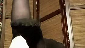homemade stocking fetish pov solo