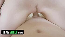 Blue Eyed Brunette Babe Reislin Wants Milk After Spicy Challenge!