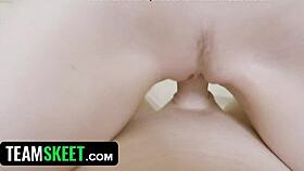 Blue Eyed Brunette Babe Reislin Wants Milk After Spicy Challenge!