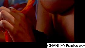 charlie and capri have some wet, slippery fun together