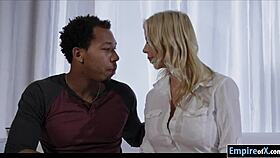 I saw blonde milf teacher Alexis Fawx sucking big black cock