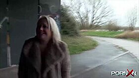 Pornxn Mature Blonde Public Pissing in Street with Sexy Flair