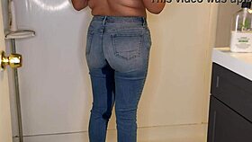 Feeling Messy Wetting Jeans In The Shower