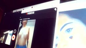 watching this russian chick moan while masturbating to cumshot