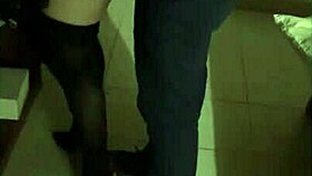 latina wife sucks friend's big cock in threesome.