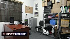 latina teen bent over getting hardcore blowjob from monster cock burglar