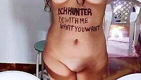 She UNDRESSES in lingerie for ANAL exhibitionism POV