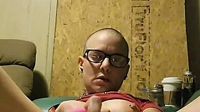 Playing with star dildo