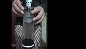 Bisexual crossdresser pumps up for bigger size part 4