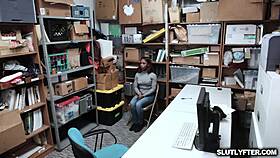 sarah banks deepthroats horny police officer