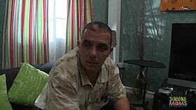 watch this tattooed slut fuck her cuck husband right there on the couch