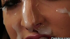 i wicked babe get cumshot on my face gulping all the semen