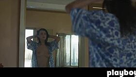 Perfect Brunette Alexandra Tyler Poses Outdoor Showing Nice Boobs