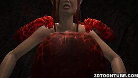 فتاة 3D تأخذ زب الزواحف في كل ثقب، جامح جدا! 🐉